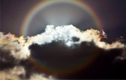 arcoiris circular desde arriba